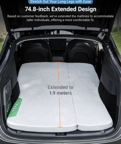 Tesla Model Y için Memory Foam Kamp Yatağı