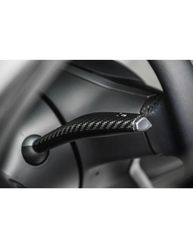 Tesla Model Y/3 için Gercek Karbon Fiber Vites Kolu ve Sinyal Kapağı