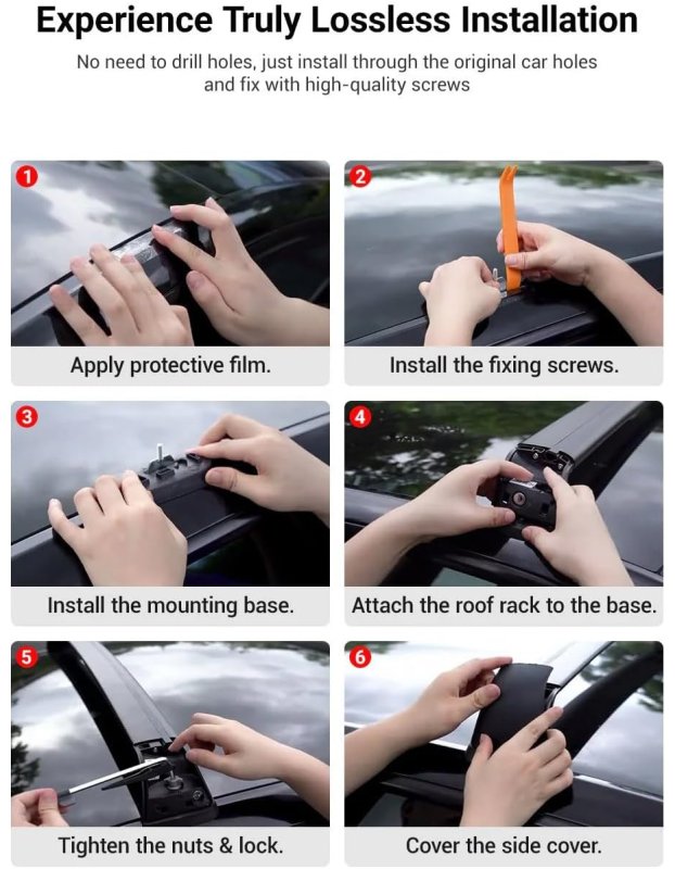 Tesla Model Y/3 ve Juniper için Araç Üstü Port Bagaj Barları, 2'li Set