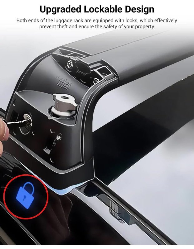 Tesla Model Y/3 ve Juniper için Araç Üstü Port Bagaj Barları, 2'li Set