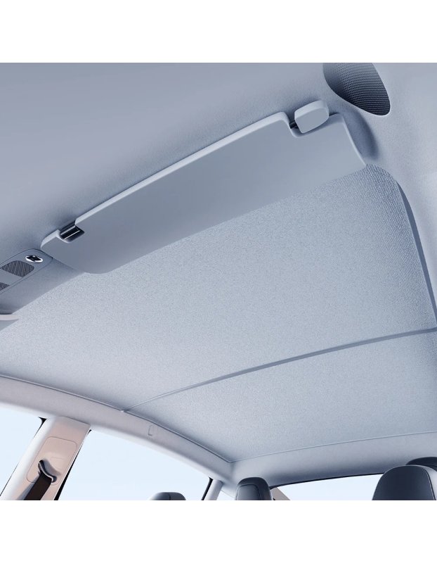 Tesla Model Y ve Juniper için Cam Tavan Güneşlik, UV Koruma, Katlanabilir Sert Çerçeve, Fermuarlı Çanta