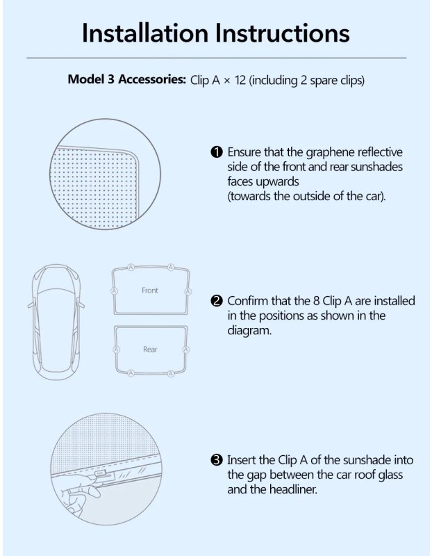 Tesla Model Y ve Juniper için Cam Tavan Güneşlik, UV Koruma, Katlanabilir Sert Çerçeve, Fermuarlı Çanta