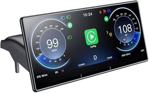 Tesla Model Y ve Model 3 ile uyumlu 9 inch Gösterge Ekranı, Carplay ve Android Uyumlu (ön kamera dahil değildir)
