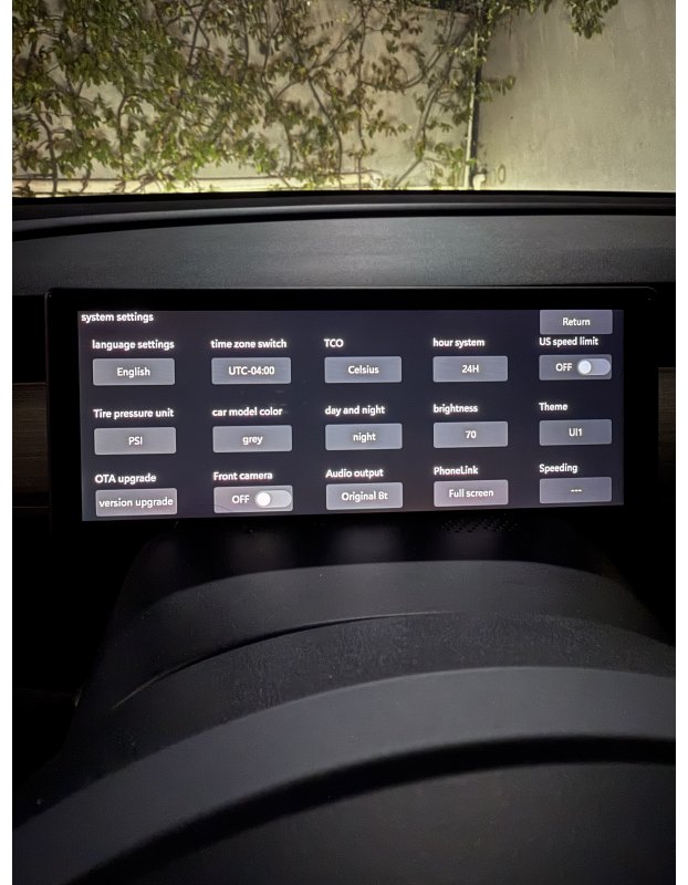 Tesla Model Y ve Model 3 ile uyumlu araç Gösterge Ekranı, CarPlay ve Android