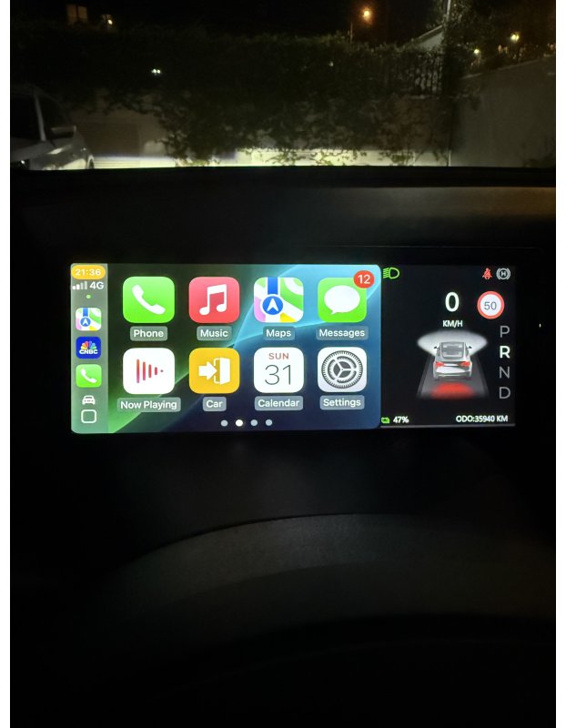 Tesla Model Y ve Model 3 ile uyumlu araç Gösterge Ekranı, CarPlay ve Android