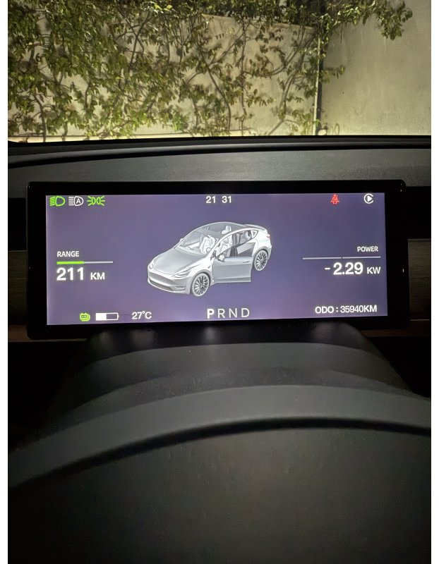 Tesla Model Y ve Model 3 ile uyumlu araç Gösterge Ekranı, CarPlay ve Android