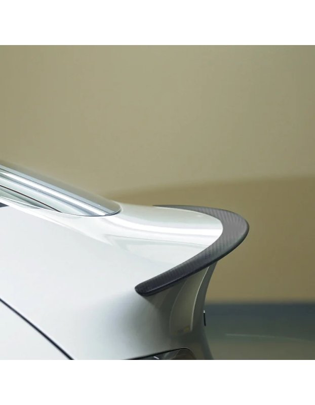 Tesla Model Y ve Model 3 ile uyumlu Gerçek Karbon Fiber Kanat/Spoiler
